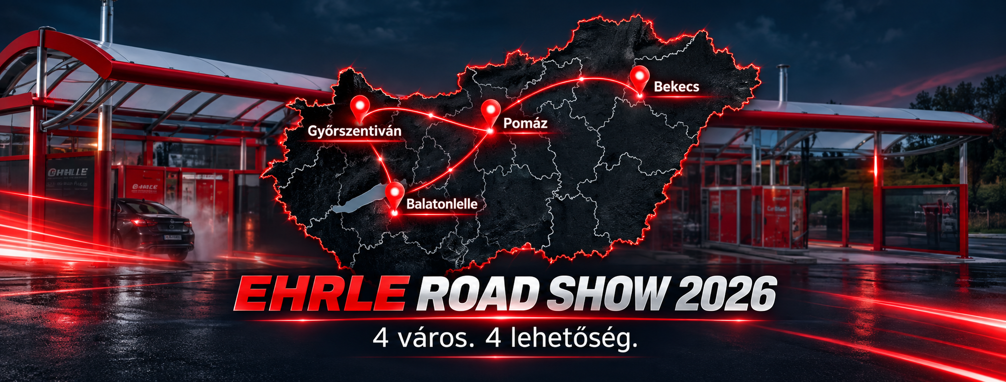 Ehrle Road Show 2026 térkép